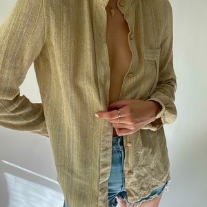 Vintage Salvatore Ferragamo 100% silk button down